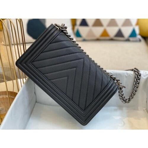 Luxury designer import caviar leather women v flap chain shoulder bag crossbody bag lady handbag purse Europe brand top quality
