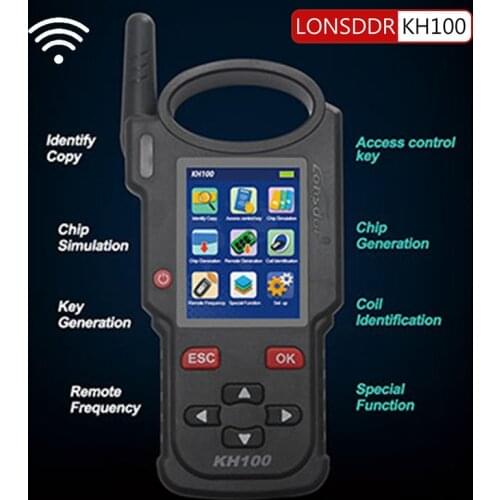 Obd2 Lonsdor KH100 Hand-Held Remote Key Programmer Generate Chip/ Detect Remote Frequency For Toyota 8A(H) Chip car accessories