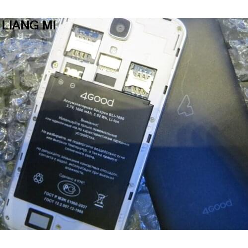 1600mAh Replacement BLI-1600 cell phoneBattery for 4Good S450m 4G Phone Battery with phone stander