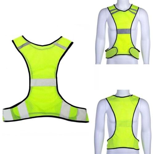 Reflective Cycling Vest Windproof Sport Night Working Cycling Running Safety Vest Top Sleeveless Jersey Top Cycle Gilet Coat