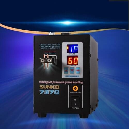 SUNKKO 737G Spot Welder 18650 lithium battery double pulse precision spot welding machine with digital LCD 110V 220V optional