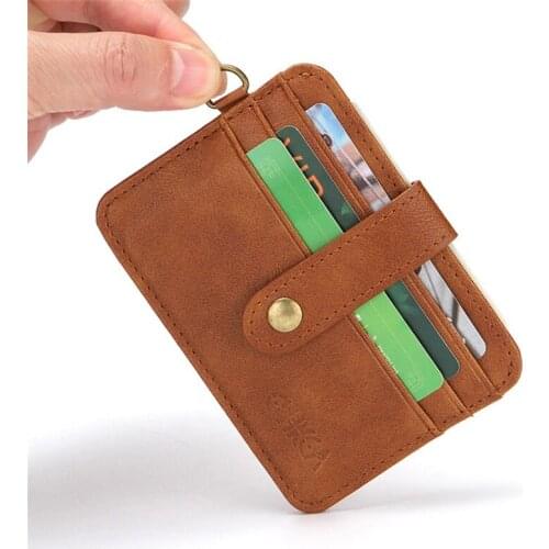 Slim Multifunctional Leather Wallet Credit ID Card Holder Purse Money Case for Men Women 2020 Fashion Bag