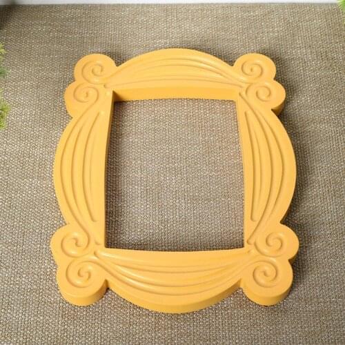 TV Series Friends Handmade Monica Door Frame Wood Yellow Photo Frames Collectible Home Decor Collection Picture Frame Ornament