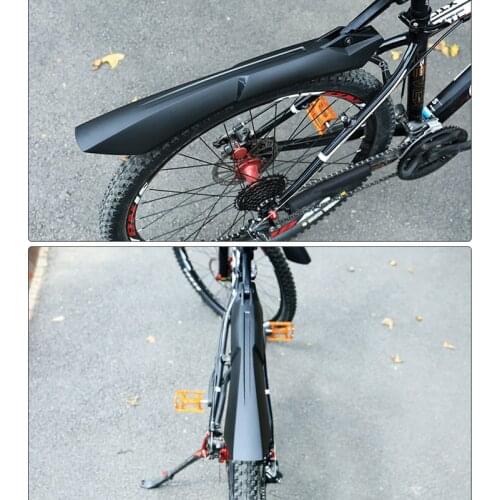 2pcs/set Bicycle Bike Fenders Mudguard Front and Rear Set Quick Release Black for 24-29in AC889