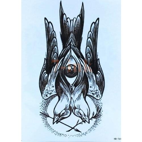 Waterproof Temporary Tattoo large Peace Dove on body art water Transfer Fake Tattoo Flash tatto for women men