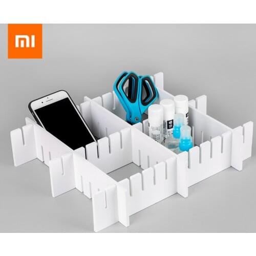 Xiaomi PVC Desk Table Drawer Organizer Partition Board Free Combination Drawer Divider Cabinet DIY Grid Storage Organizer