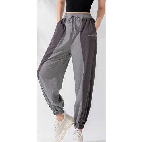 Women High Waist Baggy Trekking Hiking Jogging Training Streetwear Elastic Home Casual Loose Running Tie Feet Sports Sweatpants