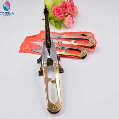 100 pcs lowest price steel made portable mini clothes scissors as household accessories for cross stitch tools yarn cutter
