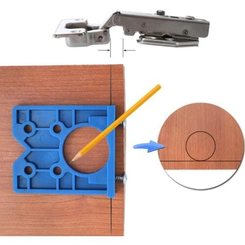 35mm DIY Locator Accurate Woodworking Mounting Hinge Drilling Jig Guide Door Hole Opener Concealed Cabinet Tool For Carpentry