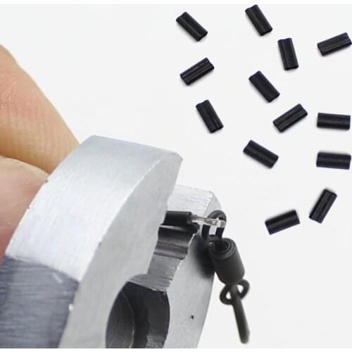 50PCS Carp Fishing Accessories Crimps 0.6mm 0.7mm Fit Fluorocarbon Stiff Link Quick Change Swivel for Chod Rig Ronnie Rig Tackle