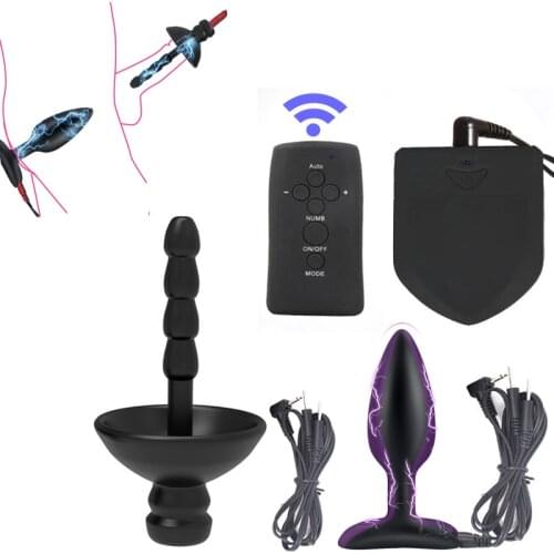 Taser Anal Plug Electric Shocker Sex Toys For Men Penis Silicone Butt Plug Prostate Massager Masturbator Medical Themed Toy Bdsm