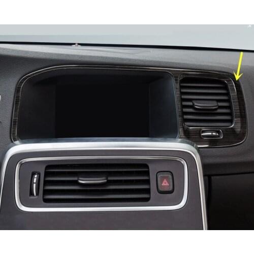 Stainless Steel Center Console Navigation Decorated Frame For Volvo S60L V60 AAA602