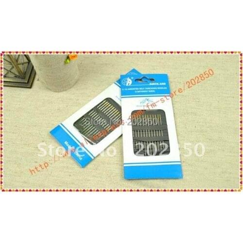 DIY Self-Threading Sewing Needles,Assorted Sizes Of Needles,120Pcs Needles(10 Packs Totally)/Lot,Best Seller For Wholesale