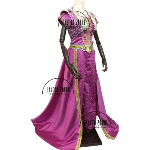 Top Quality New Version Movie Jasmine Princess Cosplay Costume For Adult Women Girls Halloween Costume Party