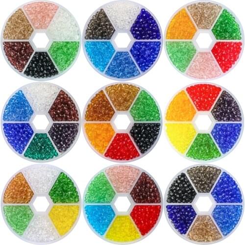 4mm 6mm 5040 Wholeslae Briolette Beads Crystal Rondelle Beads Faceted Austria Glass Round Embroidery for Jewelry Making Supplier