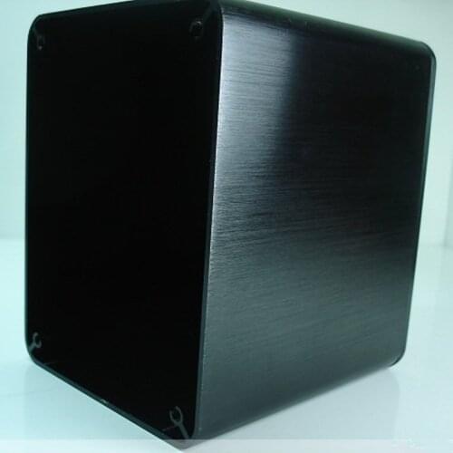 Transformer cover very fine brushed aluminum 130*100*116 bright black