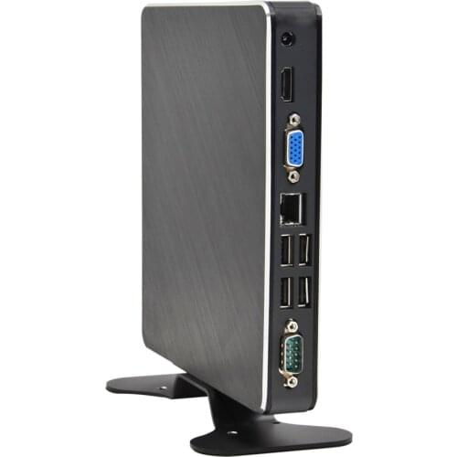 Newest Quad Core Fanless Computer with Intel Celeron J1900 windows 7 mini pc support HDMI VGA 1COM Nettop Industrial Micro PC