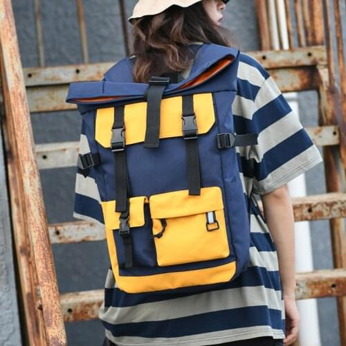2021 New Polyester Backpack Multifunctional Travel Men Shoulder Bags Female Bagpack Large Capacity Men School Bag