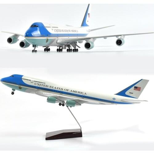 JASON TUTU 46cm UNITED STATES OF AMERICA Air Force One Boeing 747 Plane Model Airplane Model Aircraft Model 1/160 Scale Diecast