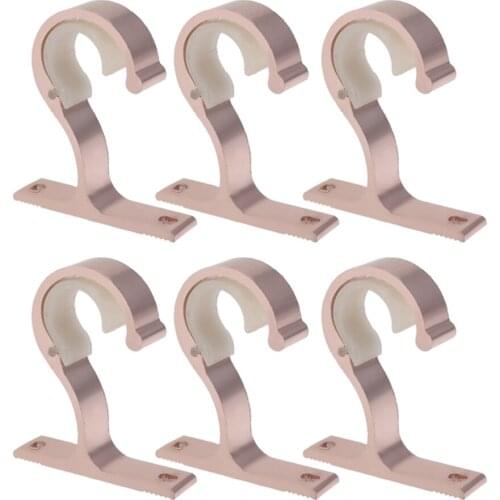 MroMax Curtain Rod Single Bracket Aluminum Alloy/Plastic 115*80*19/85*60*19mm Screw Hole Diameter 5mm Hardware Brackets 2/3/6pcs