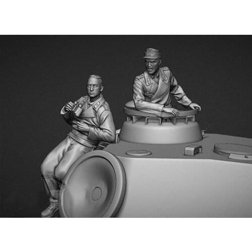 1/35 Scale Unpainted Resin Figure Panther Tank Crew 2 figures collection figure