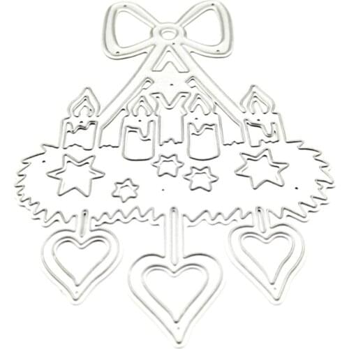 2021 New Candle Metal Cutting Dies Stencil DIY Scrapbooking Album Paper Card Template Mold Embossing Craft Decoration