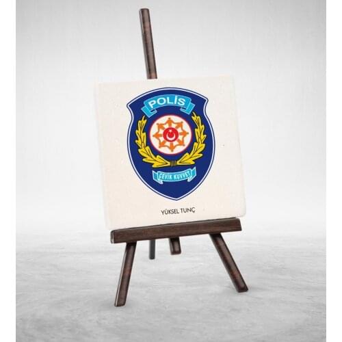 Personalized Professional Polis Riot Şovaleli Natural Stone-1