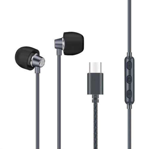 Wired Metal Type-C In-Ear Stereo Earphone Graphene Sleep Earphone Noise Reduction Headset for Sports Games Earphone For Samsung