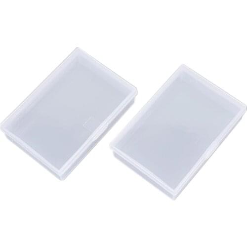 2pcs Transparent Plastic Boxes Playing Cards Container PP Storage Case Packing Poker Game Card Box For Pokers Set Board Games