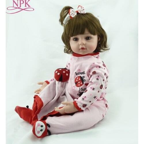 24'' 58cm Silicone Vinyl Reborn Baby Girl Realistic Alive Newborn Babies Doll White Skin Ethnic bebe Toddler For kids Xmas Gifts