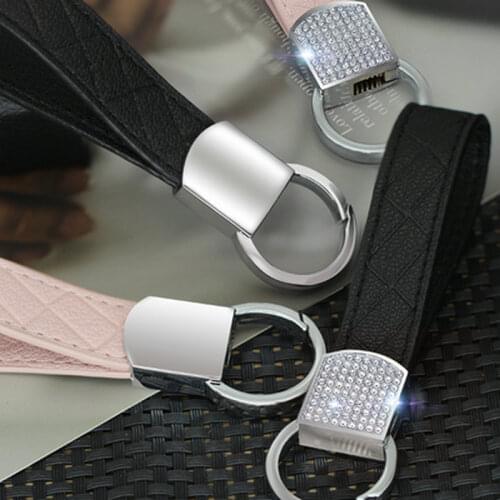 Hand Woven Car Keychain Keyring For MG Mitsubishi Mustang Opel Peugeot Porsche Jeep Auto Car Key Chain Rings Holder