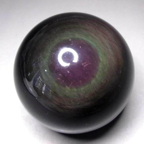 228 Grams / 56 mm Natural Obsidian Sphere - crystals and stones healing Mineral specimen Home Decor feng shui decoration x0031