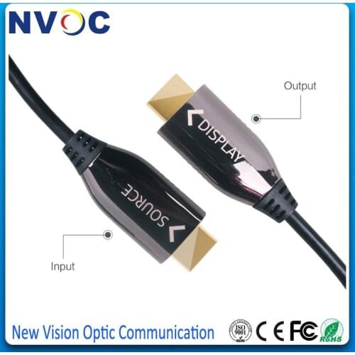 Ultra Slim Active Fiber Optic AOC High Speed 4K HD 60Ghz 2.0 HDMI 30M Cable-HDMI Active Optical Patch Cord Cable 30Meters