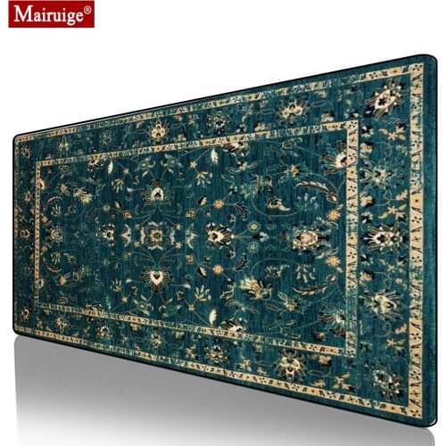 Vintage Persian Rug Blue Mouse Pad XXL Gamer Desk Mat Large Keyboard Pad Gaming MousePad 90x40cm/70x30cm for Laptop Table Pads