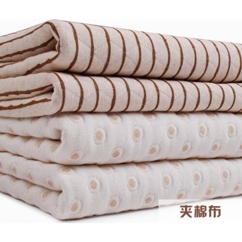 High Quality Jacquard Quilted Warm Fabric for baby DIY Winter Cotton-padded Clothes Coat Lining Curtain 50x180cm