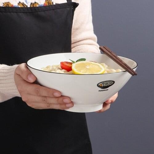Japanese ramen bowl instant noodle bowl household single soup noodle bowl large creative noodle bowl Ceramic Hat noodle bowl