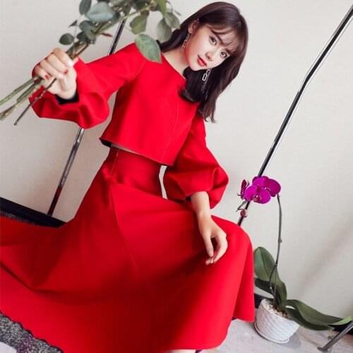 Lady Eemperament Two Piece Suit 2021 New Female Spring And Autumn Two-Piece Womens Skirt Suit Ladies Top + Skirt B685