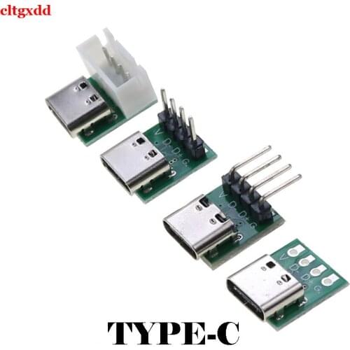 1Pcs TYPE-C XH terminal mother seat test board double-sided positive and negative plug USB high current power adapter