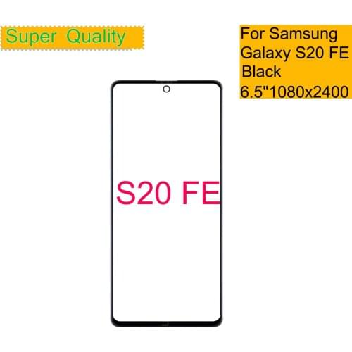 10Pcs/Lot For Samsung Galaxy S20 FE S20FE S20 Lite G780 G780F Touch Screen Panel Front Outer LCD Glass Lens With OCA Hollow Glue