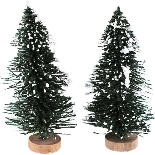 2pcs 1/12 Dollhouse Miniature Christmas Tree Christmas Decorations Supplies Small Pine Tree DIY Decoration Mini Christmas Tree