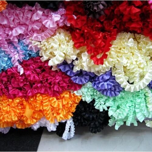 20Yards Chiffon Tape Ribbon Ruffled Pleated Drape Lace Trim DIY Handmade Material For 2019