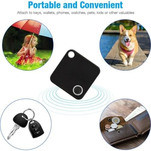 4pcs Smart Mini GPS Locator Wallet Key Pet Dog Realtim Finder Wireless Anti Lost Square Tracker For Children Pets Vehicles
