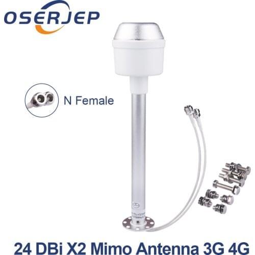 4g Mimo Antenna Feed 1700-2700mhz 2g 3g 4g Lte Outdoor Antenna Feed 2x24dbi 2g 3g 4g External Antenna With N Female Connector