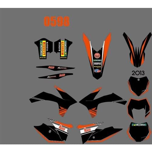 5 STYLES TEAM GRAPHICS BACKGROUNDS DECALS STICKERS FOR KTM EXC 2012 2013 & XC 2011