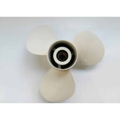 69W-45947-00-EL/663-45947-02-EL Outboard Propeller For Yamaha 25-60HP White Aluminium Alloy 3 Blades 13 Spline Tooth Lightweight