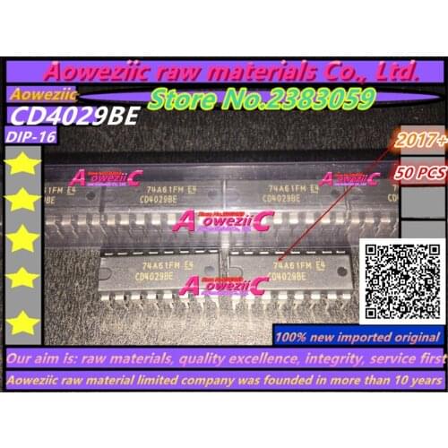 Aoweziic 2017+ 100% new imported original CD4029BE CD4029 DIP-16 counter divider