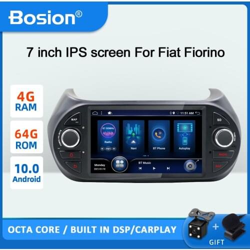4GB RAM 64GB ROM DSP IPS Screen Android 10.0 Car multimedia Player For FIAT Fiorino Qubo Citroen Nemo Peugeot Bipper car radio