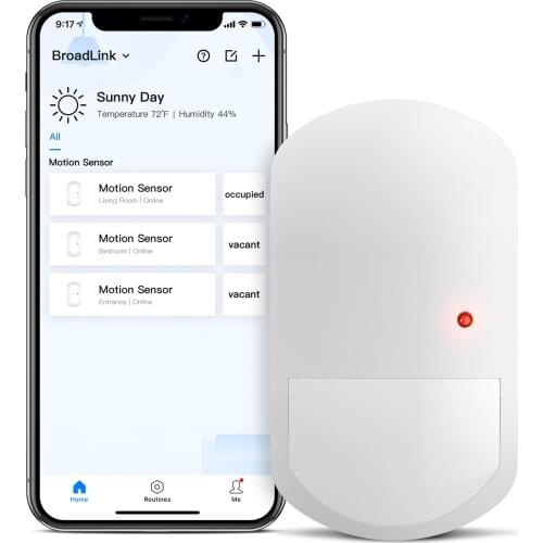 BroadLink Wireless PIR Smart Motion Sensor for Alexa, Google Home, IFTTT (S3 Hub required)