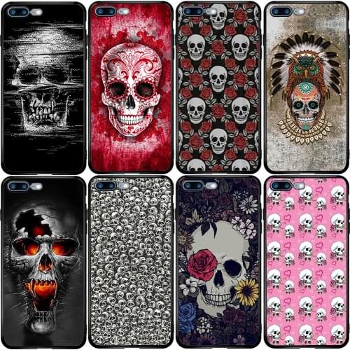Cover Case for Samsung Note 8 9 10 S6 S7 S8 S9 S10E S11 S20 Ultra Lite Plus Edge Pro Lite Floral Sugar Skull Tattooed Capa