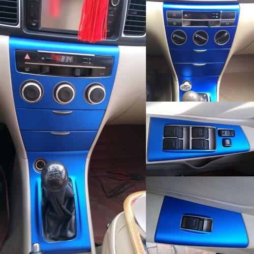 For Toyota Corolla 2003-2015 Interior Central Control Panel Door Handle 5d Carbon Fiber Stickers Decals Car styling cutted vinyl